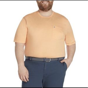 Lot of 2 Izod Saltwater Relaxed Classics XXXL Tee Shirts - Canteloupe and Lemon